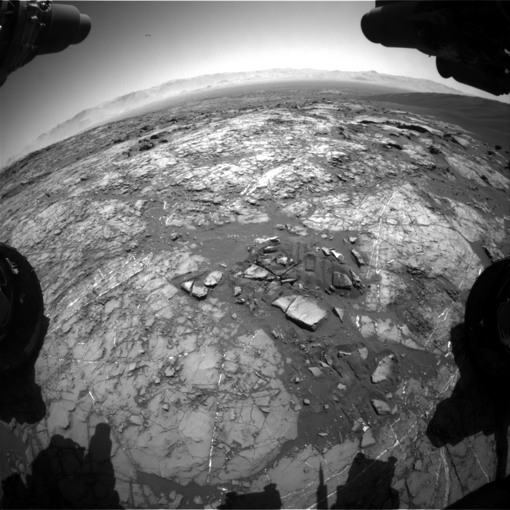 Nasa's Mars rover Curiosity acquired this image using its Front Hazard Avoidance Camera (Front Hazcam) on Sol 1216, at drive 614, site number 52