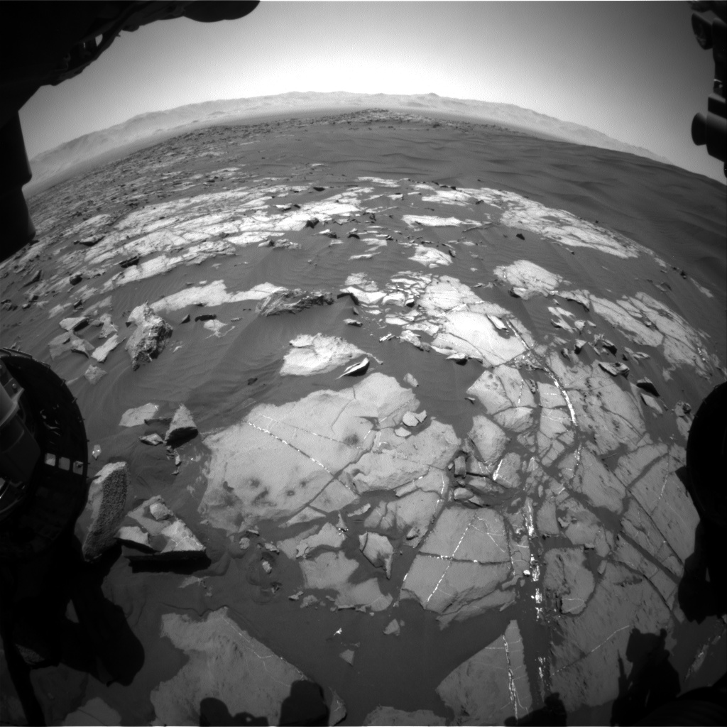 Nasa's Mars rover Curiosity acquired this image using its Front Hazard Avoidance Camera (Front Hazcam) on Sol 1217, at drive 936, site number 52