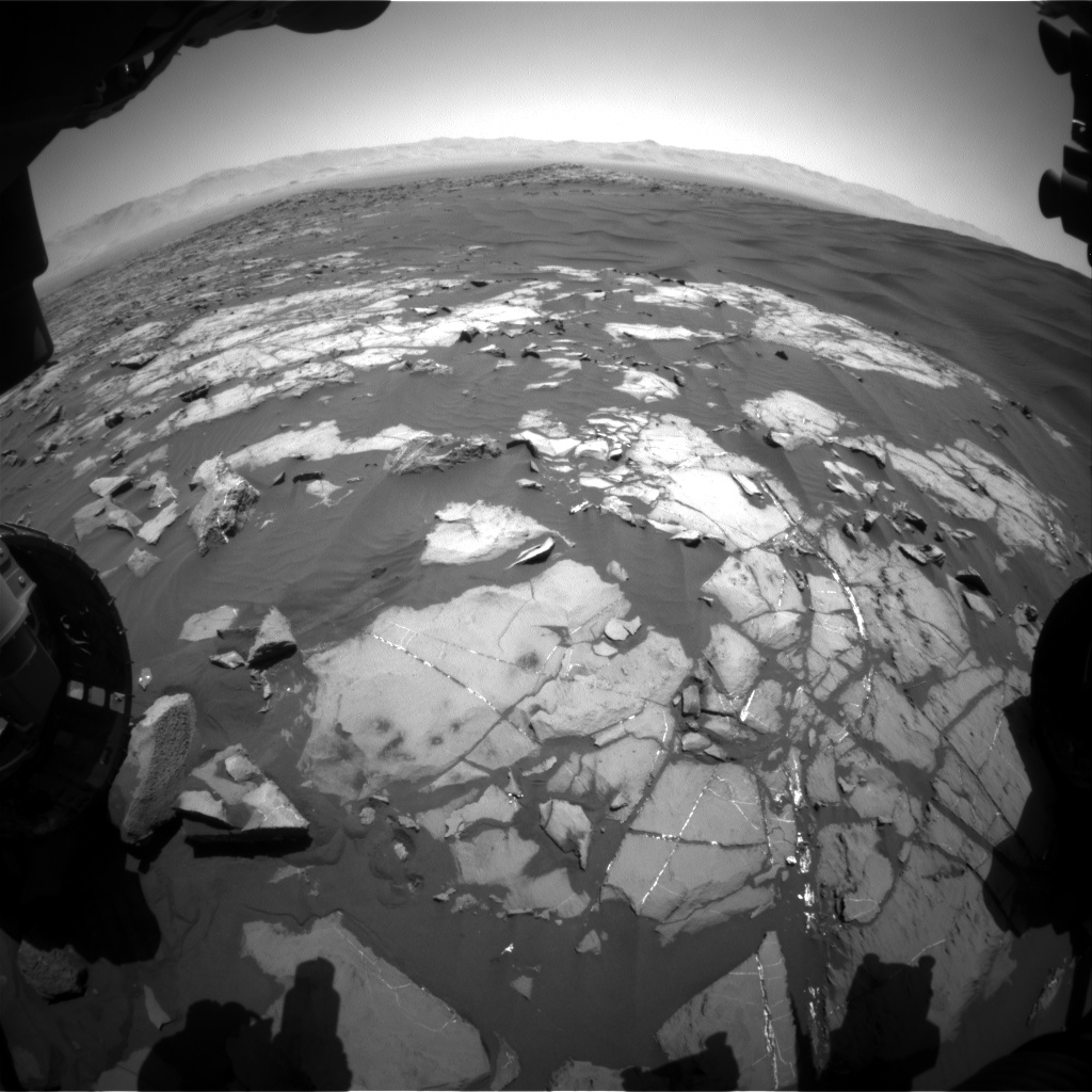 Nasa's Mars rover Curiosity acquired this image using its Front Hazard Avoidance Camera (Front Hazcam) on Sol 1220, at drive 936, site number 52