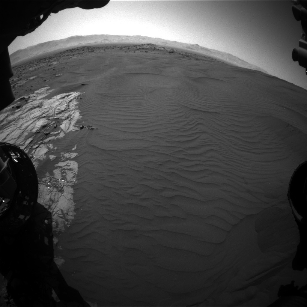 Nasa's Mars rover Curiosity acquired this image using its Front Hazard Avoidance Camera (Front Hazcam) on Sol 1221, at drive 1086, site number 52