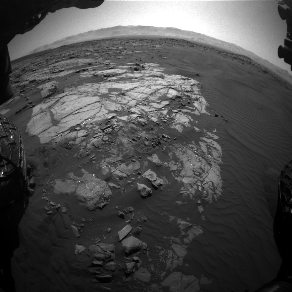 Nasa's Mars rover Curiosity acquired this image using its Front Hazard Avoidance Camera (Front Hazcam) on Sol 1221, at drive 1120, site number 52