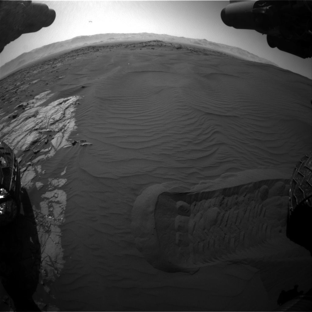 Nasa's Mars rover Curiosity acquired this image using its Front Hazard Avoidance Camera (Front Hazcam) on Sol 1221, at drive 1126, site number 52