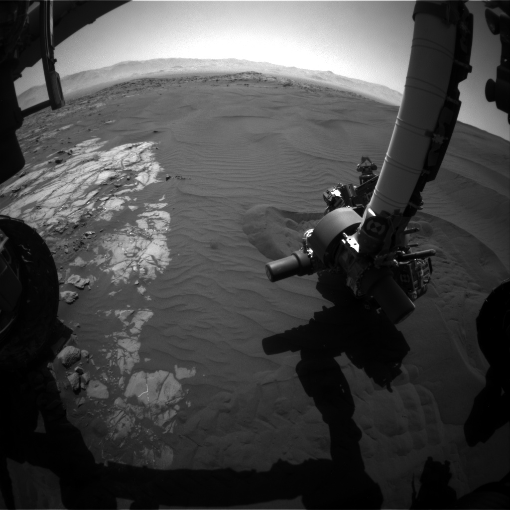 Nasa's Mars rover Curiosity acquired this image using its Front Hazard Avoidance Camera (Front Hazcam) on Sol 1226, at drive 1162, site number 52