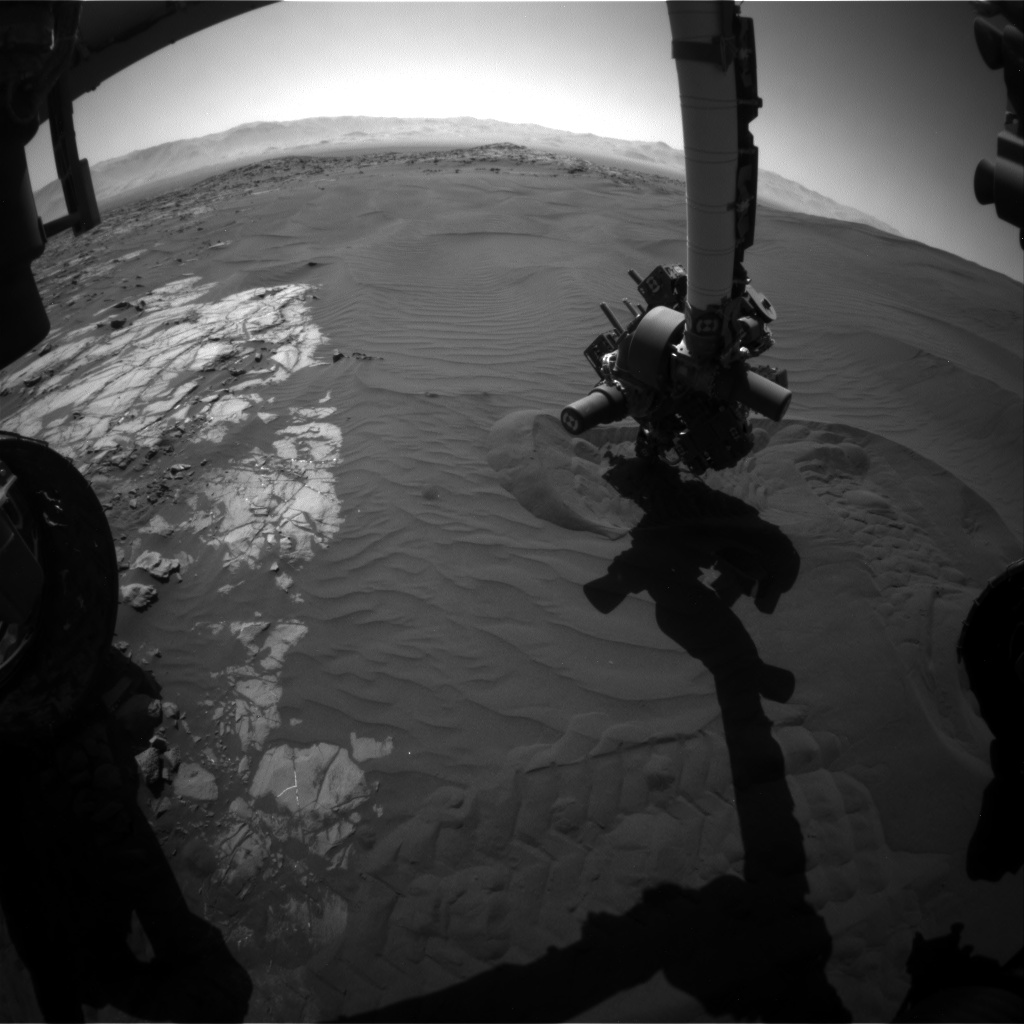 Nasa's Mars rover Curiosity acquired this image using its Front Hazard Avoidance Camera (Front Hazcam) on Sol 1228, at drive 1162, site number 52