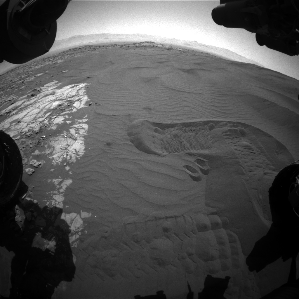 Nasa's Mars rover Curiosity acquired this image using its Front Hazard Avoidance Camera (Front Hazcam) on Sol 1229, at drive 1162, site number 52