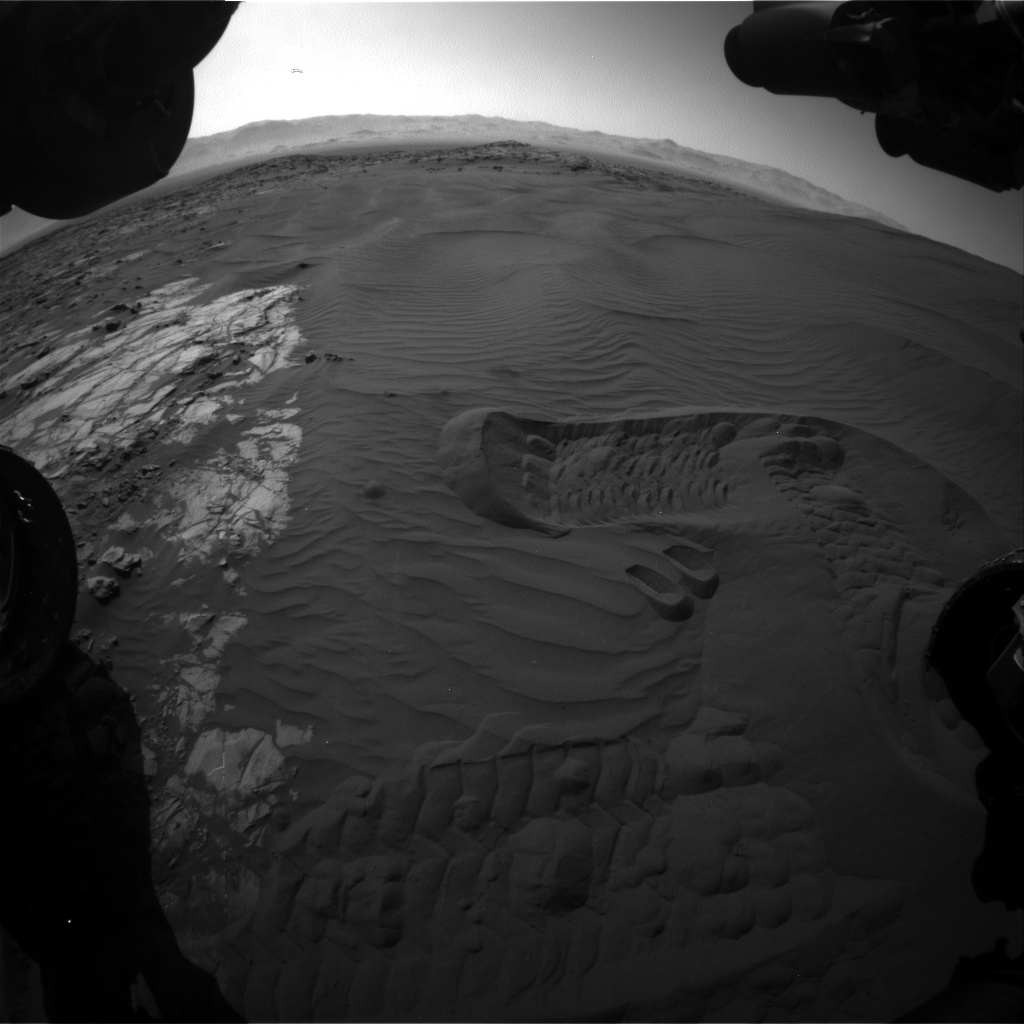 Nasa's Mars rover Curiosity acquired this image using its Front Hazard Avoidance Camera (Front Hazcam) on Sol 1230, at drive 1162, site number 52