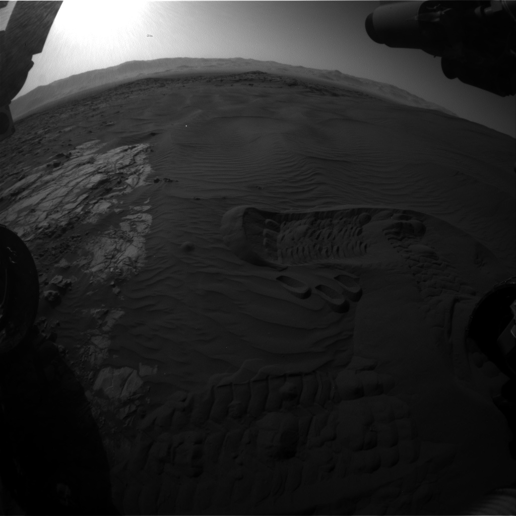 Nasa's Mars rover Curiosity acquired this image using its Front Hazard Avoidance Camera (Front Hazcam) on Sol 1233, at drive 1162, site number 52