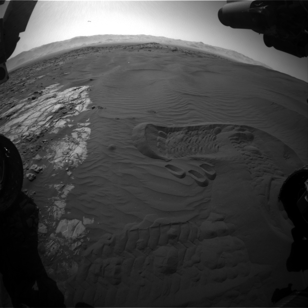 Nasa's Mars rover Curiosity acquired this image using its Front Hazard Avoidance Camera (Front Hazcam) on Sol 1237, at drive 1162, site number 52