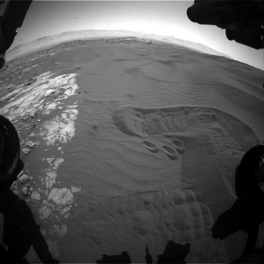 Nasa's Mars rover Curiosity acquired this image using its Front Hazard Avoidance Camera (Front Hazcam) on Sol 1238, at drive 1162, site number 52