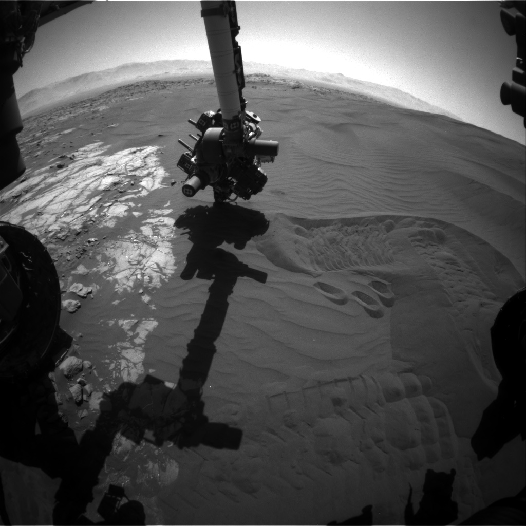 Nasa's Mars rover Curiosity acquired this image using its Front Hazard Avoidance Camera (Front Hazcam) on Sol 1241, at drive 1162, site number 52