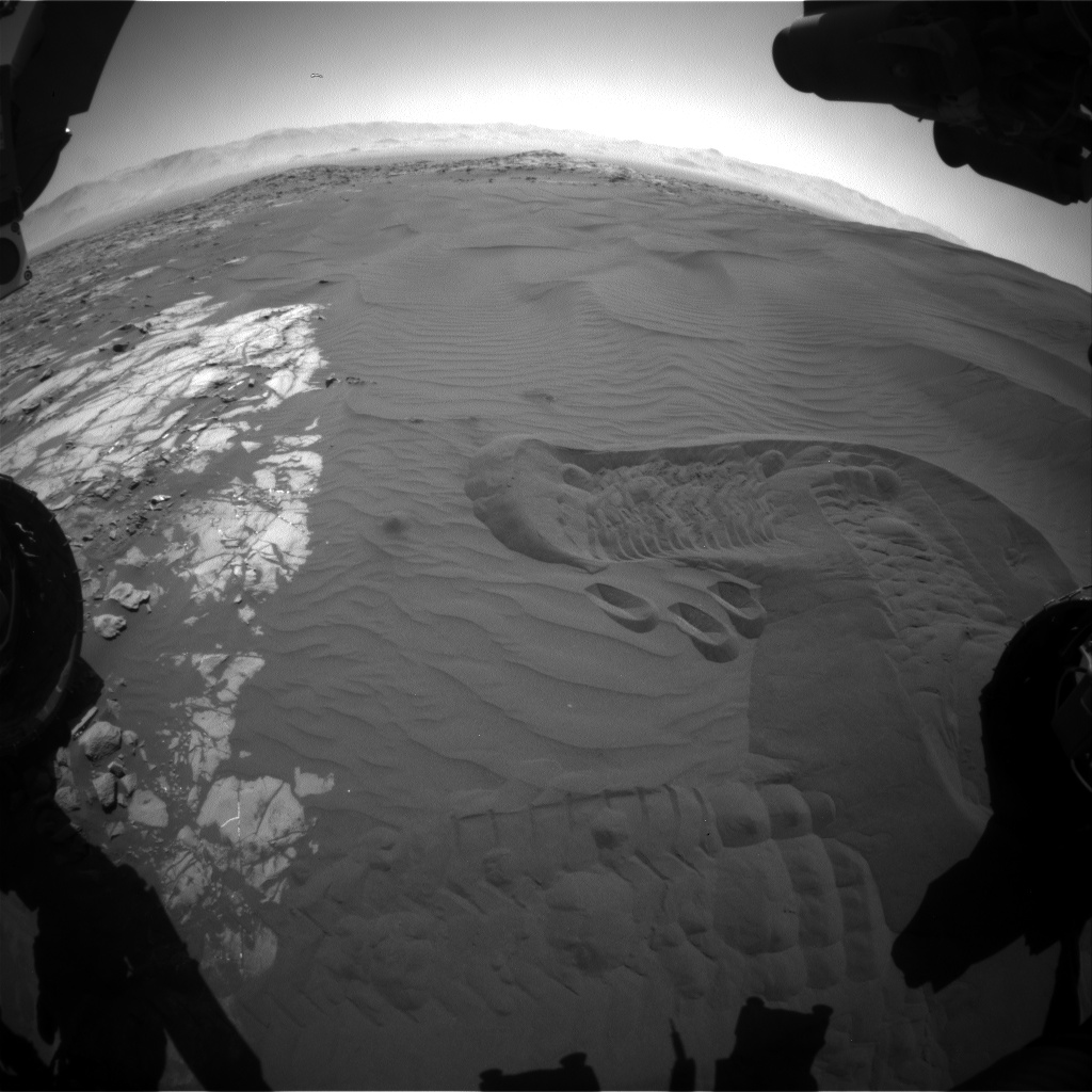 Nasa's Mars rover Curiosity acquired this image using its Front Hazard Avoidance Camera (Front Hazcam) on Sol 1241, at drive 1162, site number 52