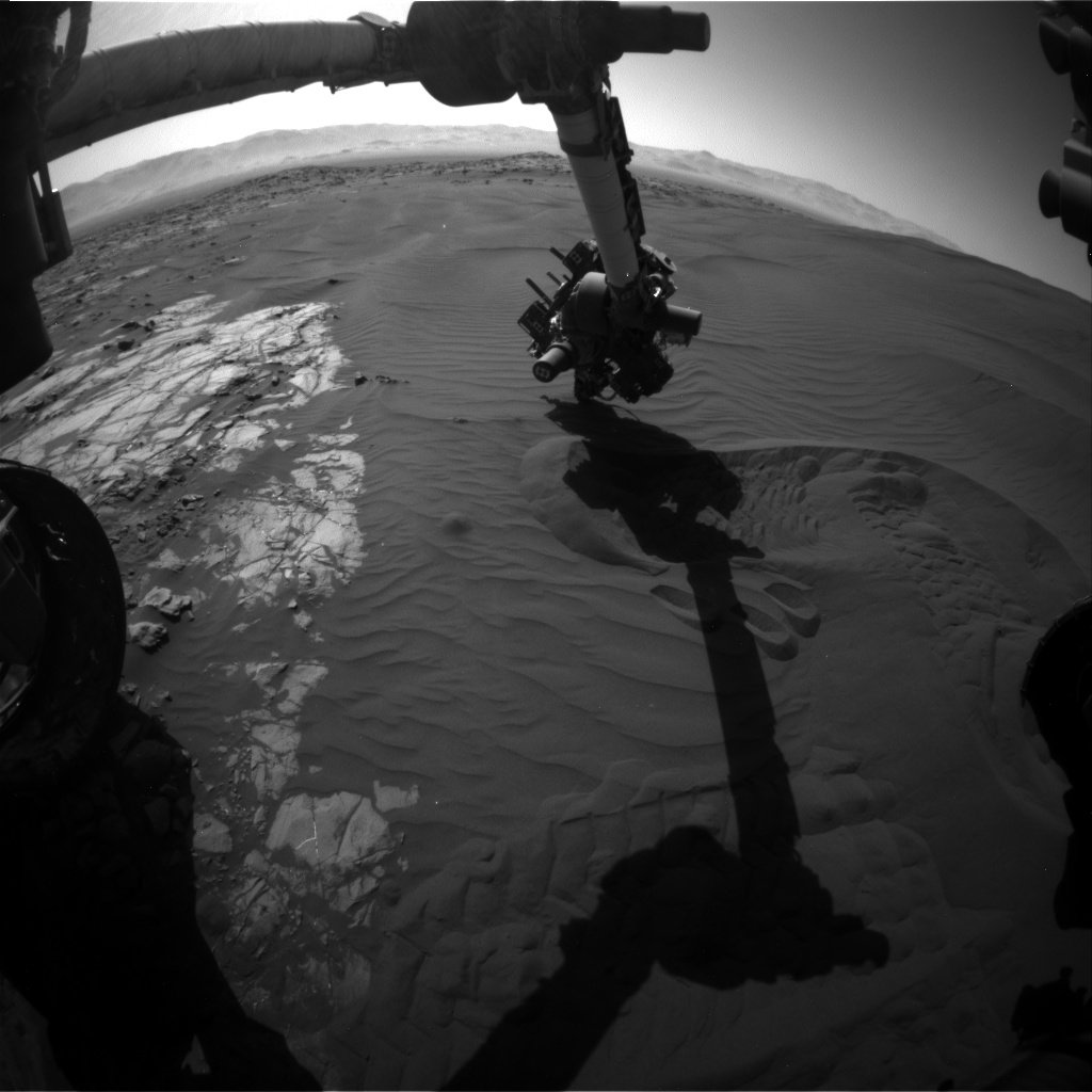 Nasa's Mars rover Curiosity acquired this image using its Front Hazard Avoidance Camera (Front Hazcam) on Sol 1242, at drive 1162, site number 52