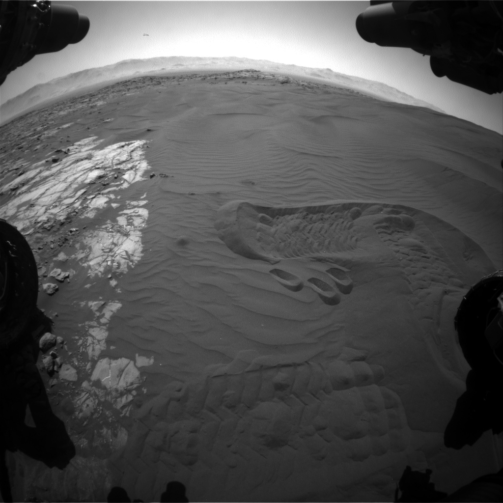 Nasa's Mars rover Curiosity acquired this image using its Front Hazard Avoidance Camera (Front Hazcam) on Sol 1243, at drive 1162, site number 52