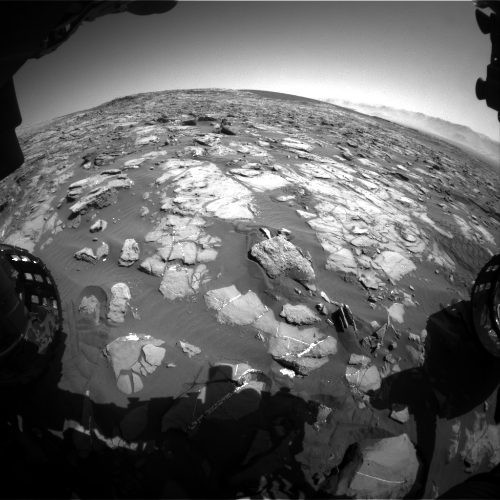 Nasa's Mars rover Curiosity acquired this image using its Front Hazard Avoidance Camera (Front Hazcam) on Sol 1244, at drive 1370, site number 52