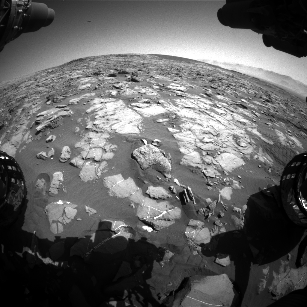 Nasa's Mars rover Curiosity acquired this image using its Front Hazard Avoidance Camera (Front Hazcam) on Sol 1244, at drive 1370, site number 52