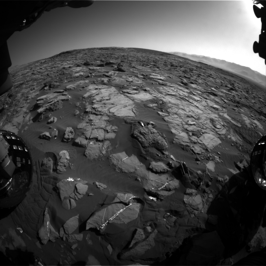 Nasa's Mars rover Curiosity acquired this image using its Front Hazard Avoidance Camera (Front Hazcam) on Sol 1245, at drive 1370, site number 52