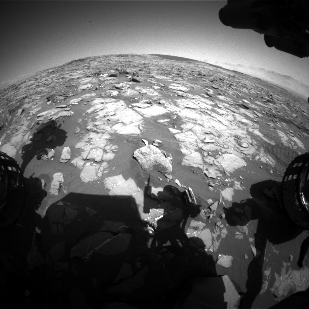 Nasa's Mars rover Curiosity acquired this image using its Front Hazard Avoidance Camera (Front Hazcam) on Sol 1248, at drive 1370, site number 52
