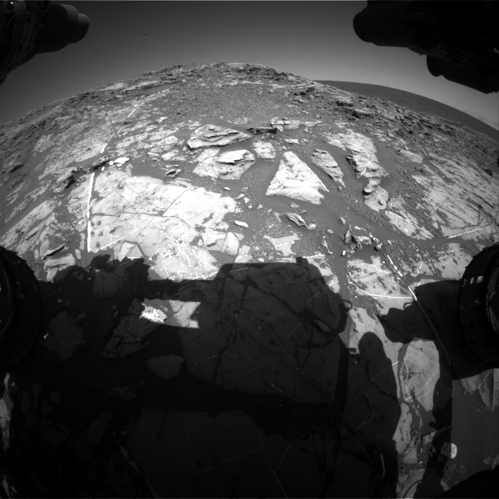 Nasa's Mars rover Curiosity acquired this image using its Front Hazard Avoidance Camera (Front Hazcam) on Sol 1249, at drive 1722, site number 52