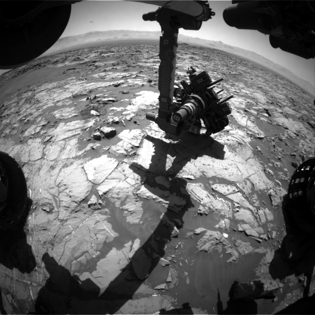 Nasa's Mars rover Curiosity acquired this image using its Front Hazard Avoidance Camera (Front Hazcam) on Sol 1252, at drive 2388, site number 52