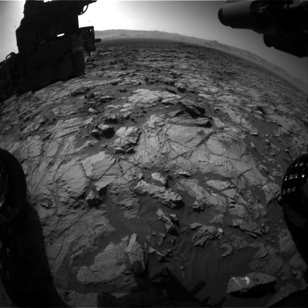 Nasa's Mars rover Curiosity acquired this image using its Front Hazard Avoidance Camera (Front Hazcam) on Sol 1252, at drive 2388, site number 52