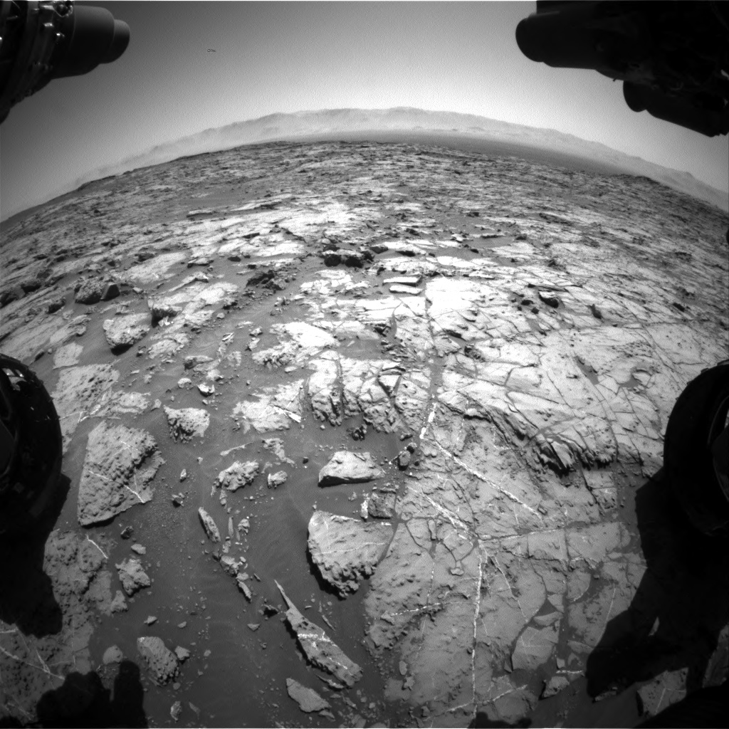 Nasa's Mars rover Curiosity acquired this image using its Front Hazard Avoidance Camera (Front Hazcam) on Sol 1255, at drive 2500, site number 52