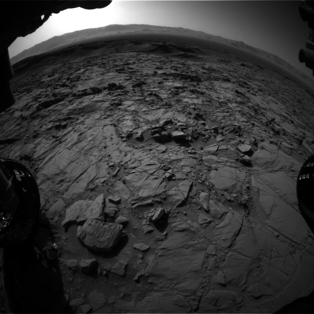Nasa's Mars rover Curiosity acquired this image using its Front Hazard Avoidance Camera (Front Hazcam) on Sol 1262, at drive 0, site number 53