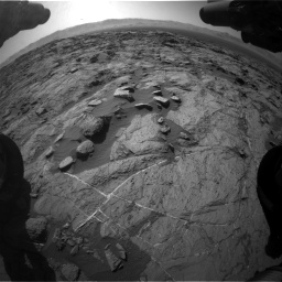 Nasa's Mars rover Curiosity acquired this image using its Front Hazard Avoidance Camera (Front Hazcam) on Sol 1262, at drive 3120, site number 52