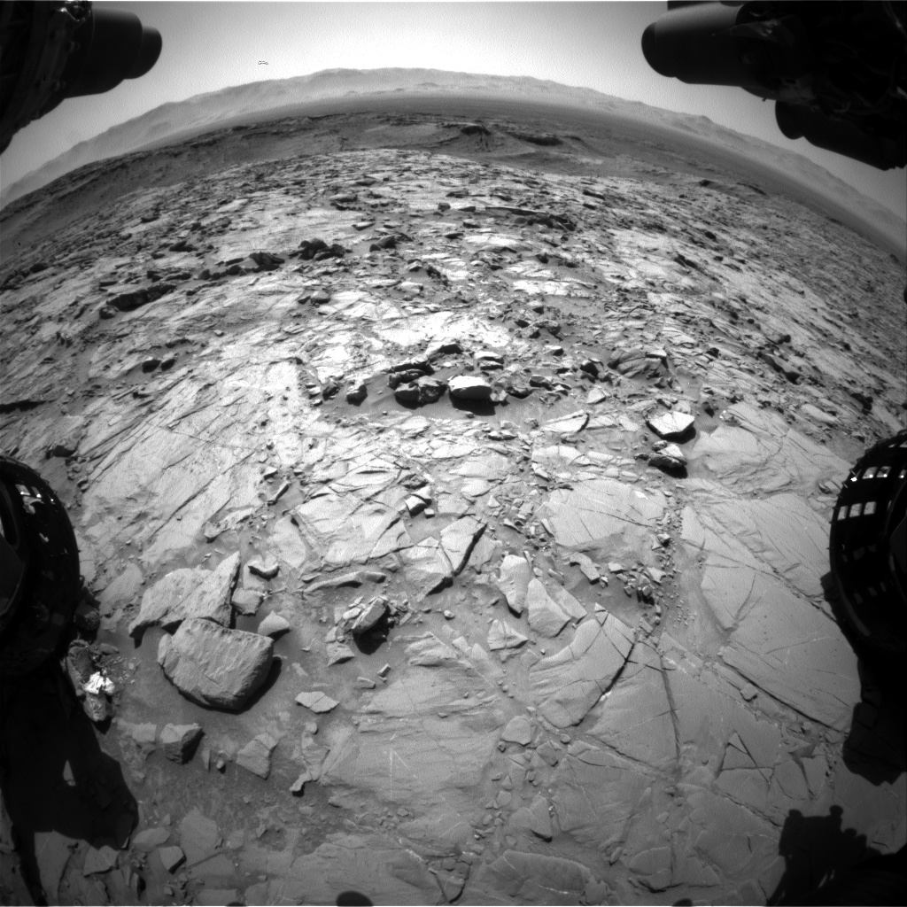 Nasa's Mars rover Curiosity acquired this image using its Front Hazard Avoidance Camera (Front Hazcam) on Sol 1263, at drive 0, site number 53