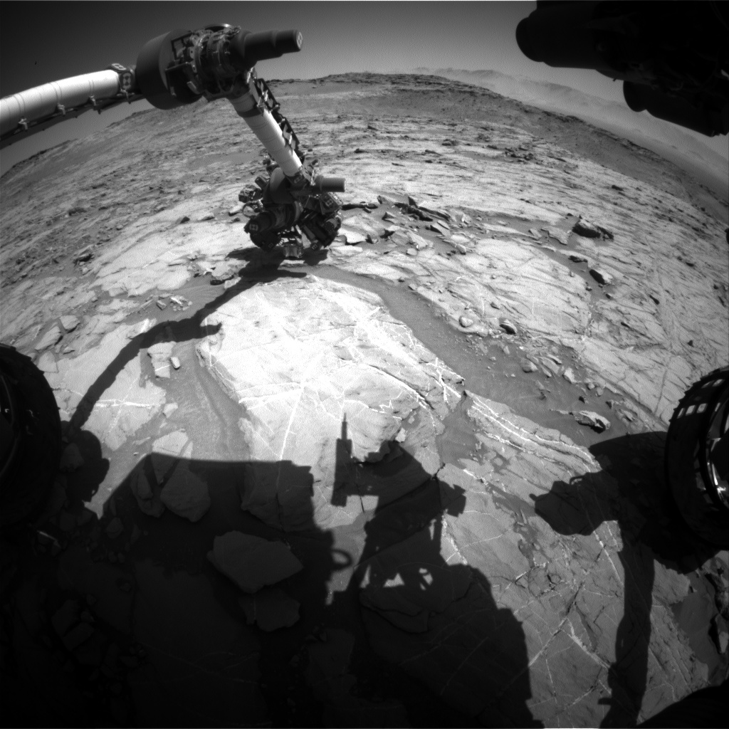Nasa's Mars rover Curiosity acquired this image using its Front Hazard Avoidance Camera (Front Hazcam) on Sol 1267, at drive 186, site number 53