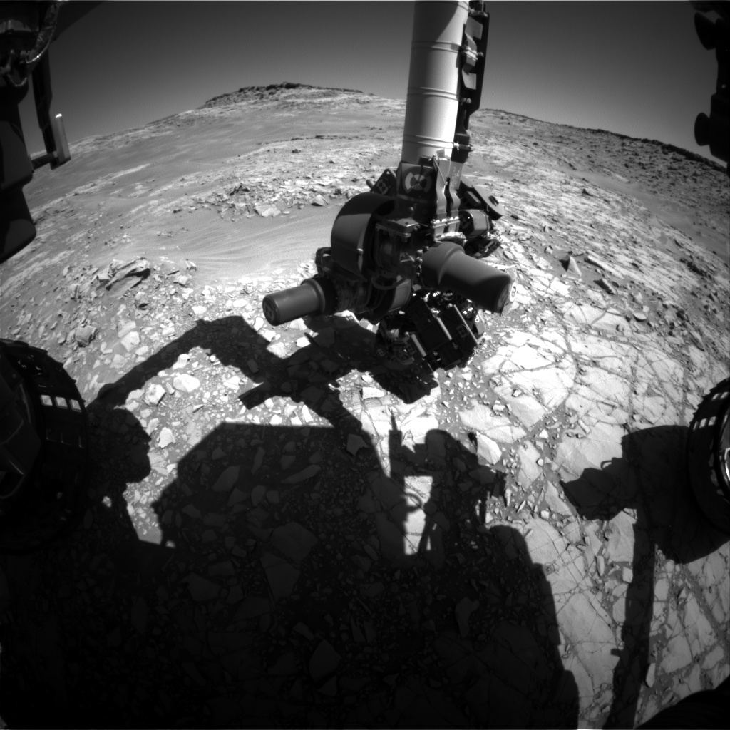 Nasa's Mars rover Curiosity acquired this image using its Front Hazard Avoidance Camera (Front Hazcam) on Sol 1272, at drive 636, site number 53