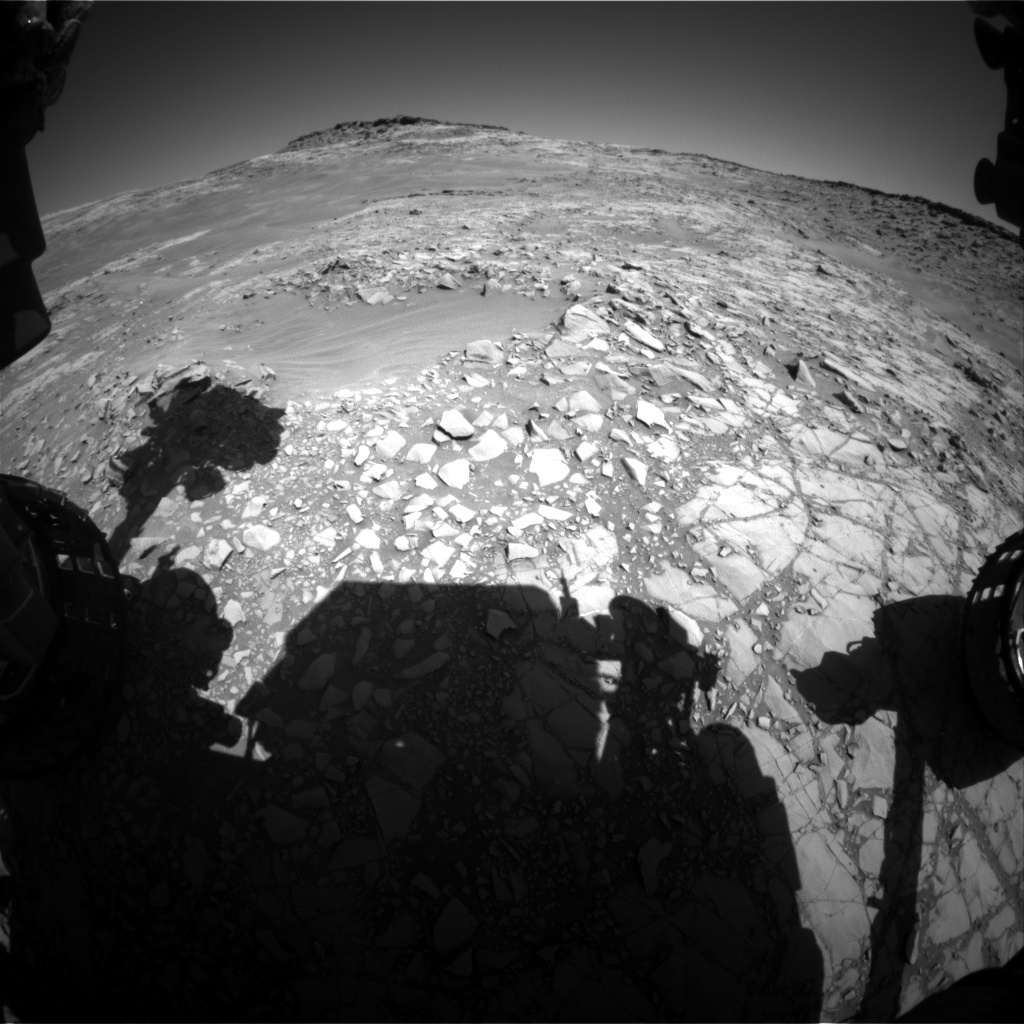 Nasa's Mars rover Curiosity acquired this image using its Front Hazard Avoidance Camera (Front Hazcam) on Sol 1273, at drive 636, site number 53