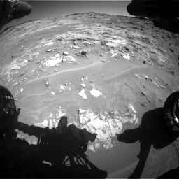 Nasa's Mars rover Curiosity acquired this image using its Front Hazard Avoidance Camera (Front Hazcam) on Sol 1274, at drive 810, site number 53