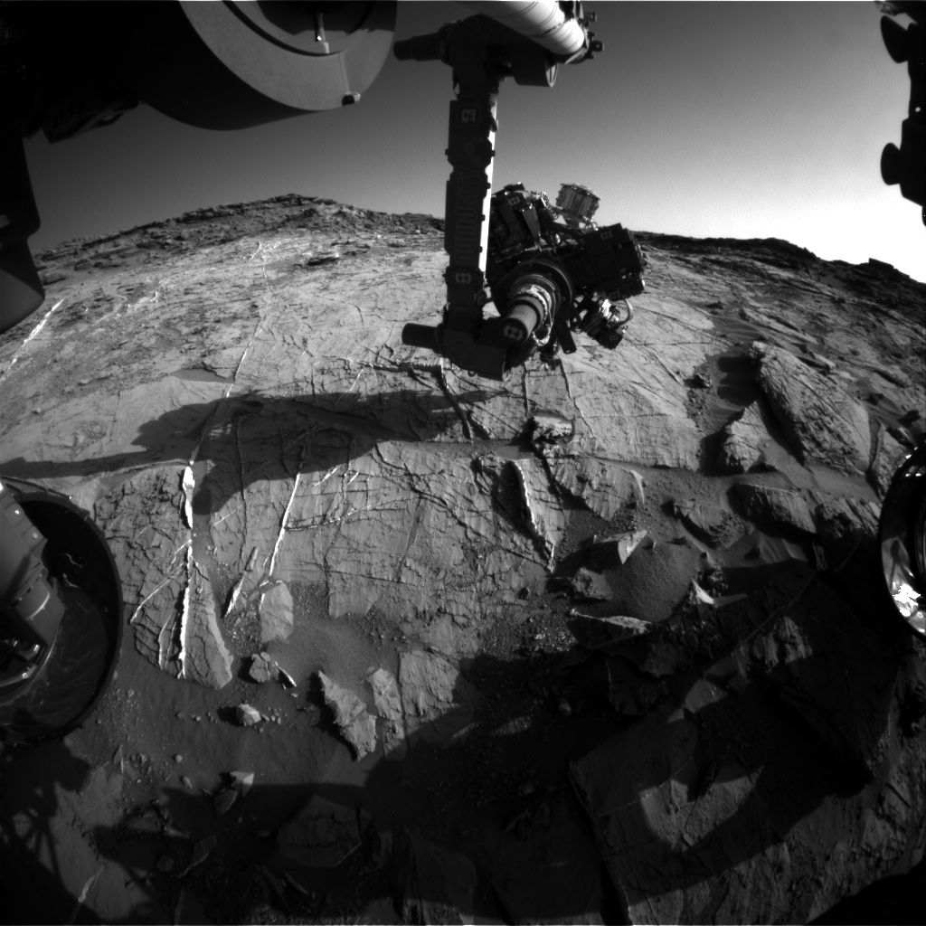 Nasa's Mars rover Curiosity acquired this image using its Front Hazard Avoidance Camera (Front Hazcam) on Sol 1275, at drive 1056, site number 53