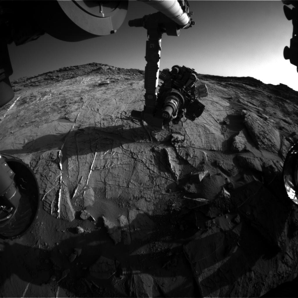 Nasa's Mars rover Curiosity acquired this image using its Front Hazard Avoidance Camera (Front Hazcam) on Sol 1275, at drive 1056, site number 53