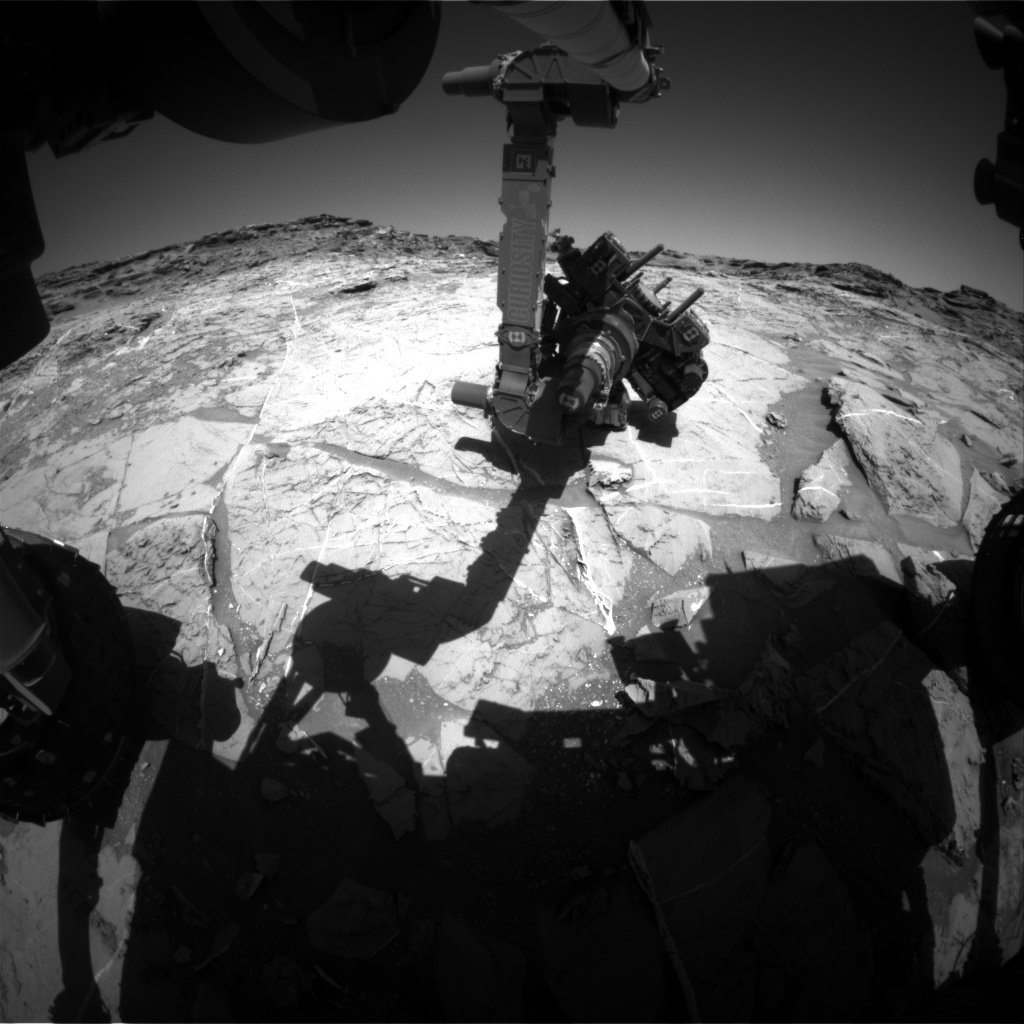 Nasa's Mars rover Curiosity acquired this image using its Front Hazard Avoidance Camera (Front Hazcam) on Sol 1276, at drive 1056, site number 53