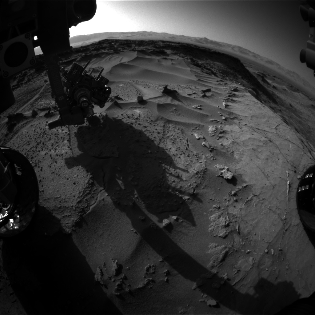 Nasa's Mars rover Curiosity acquired this image using its Front Hazard Avoidance Camera (Front Hazcam) on Sol 1277, at drive 1182, site number 53