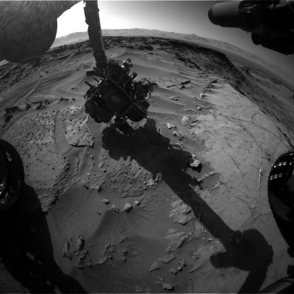 Nasa's Mars rover Curiosity acquired this image using its Front Hazard Avoidance Camera (Front Hazcam) on Sol 1279, at drive 1182, site number 53