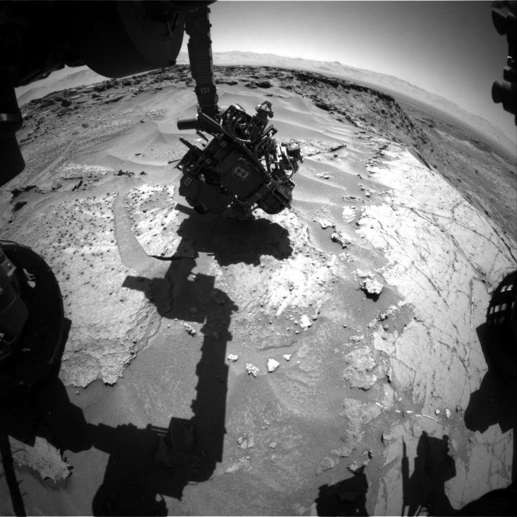 Nasa's Mars rover Curiosity acquired this image using its Front Hazard Avoidance Camera (Front Hazcam) on Sol 1280, at drive 1182, site number 53