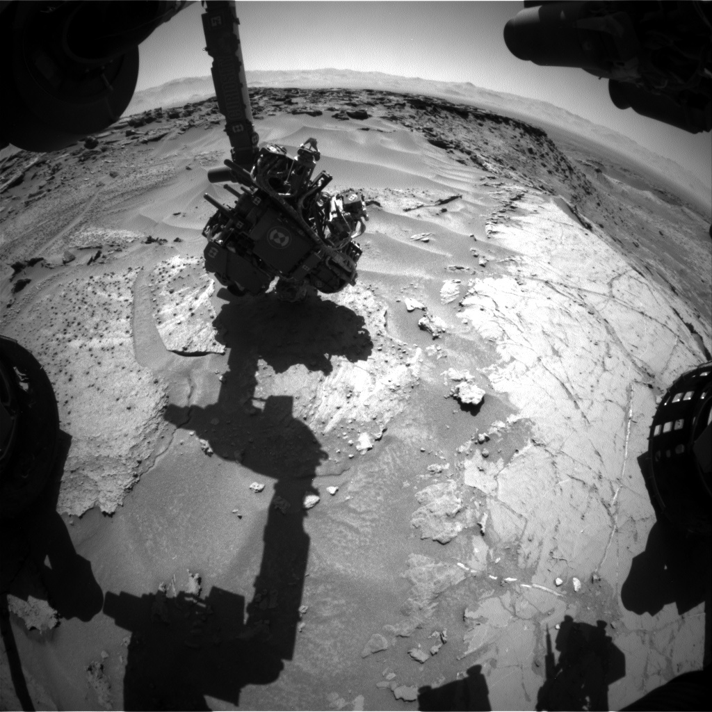 Nasa's Mars rover Curiosity acquired this image using its Front Hazard Avoidance Camera (Front Hazcam) on Sol 1280, at drive 1182, site number 53