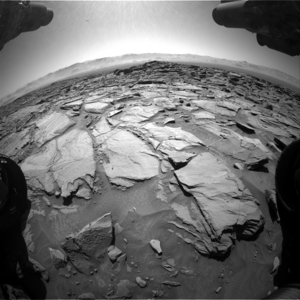 Nasa's Mars rover Curiosity acquired this image using its Front Hazard Avoidance Camera (Front Hazcam) on Sol 1281, at drive 1284, site number 53