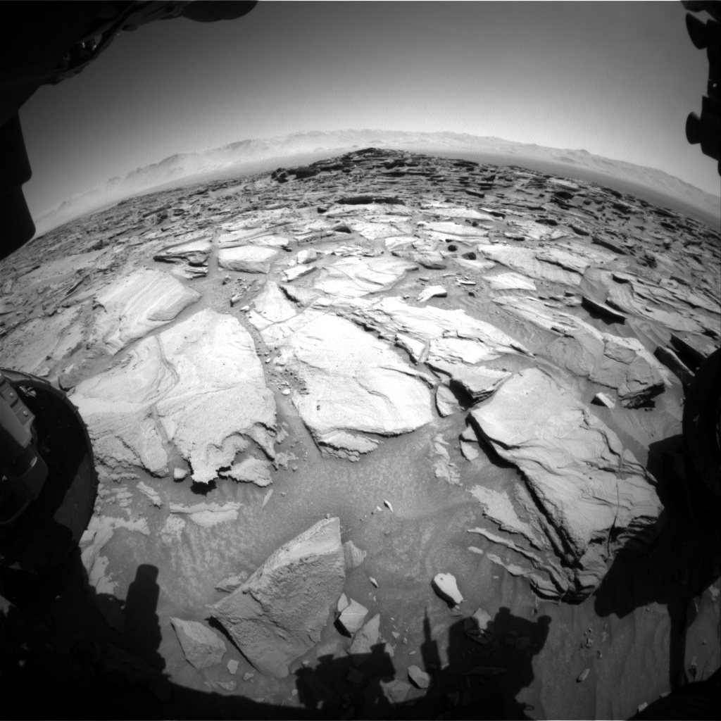 Nasa's Mars rover Curiosity acquired this image using its Front Hazard Avoidance Camera (Front Hazcam) on Sol 1282, at drive 1284, site number 53