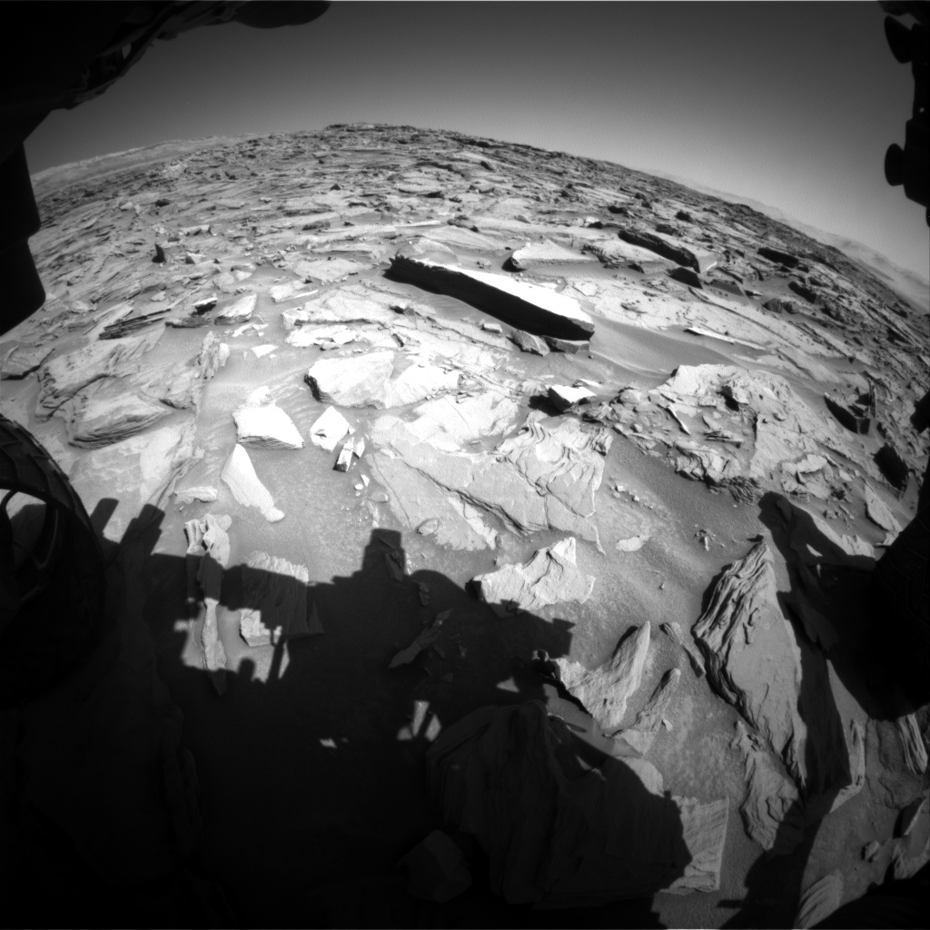 Nasa's Mars rover Curiosity acquired this image using its Front Hazard Avoidance Camera (Front Hazcam) on Sol 1285, at drive 1994, site number 53