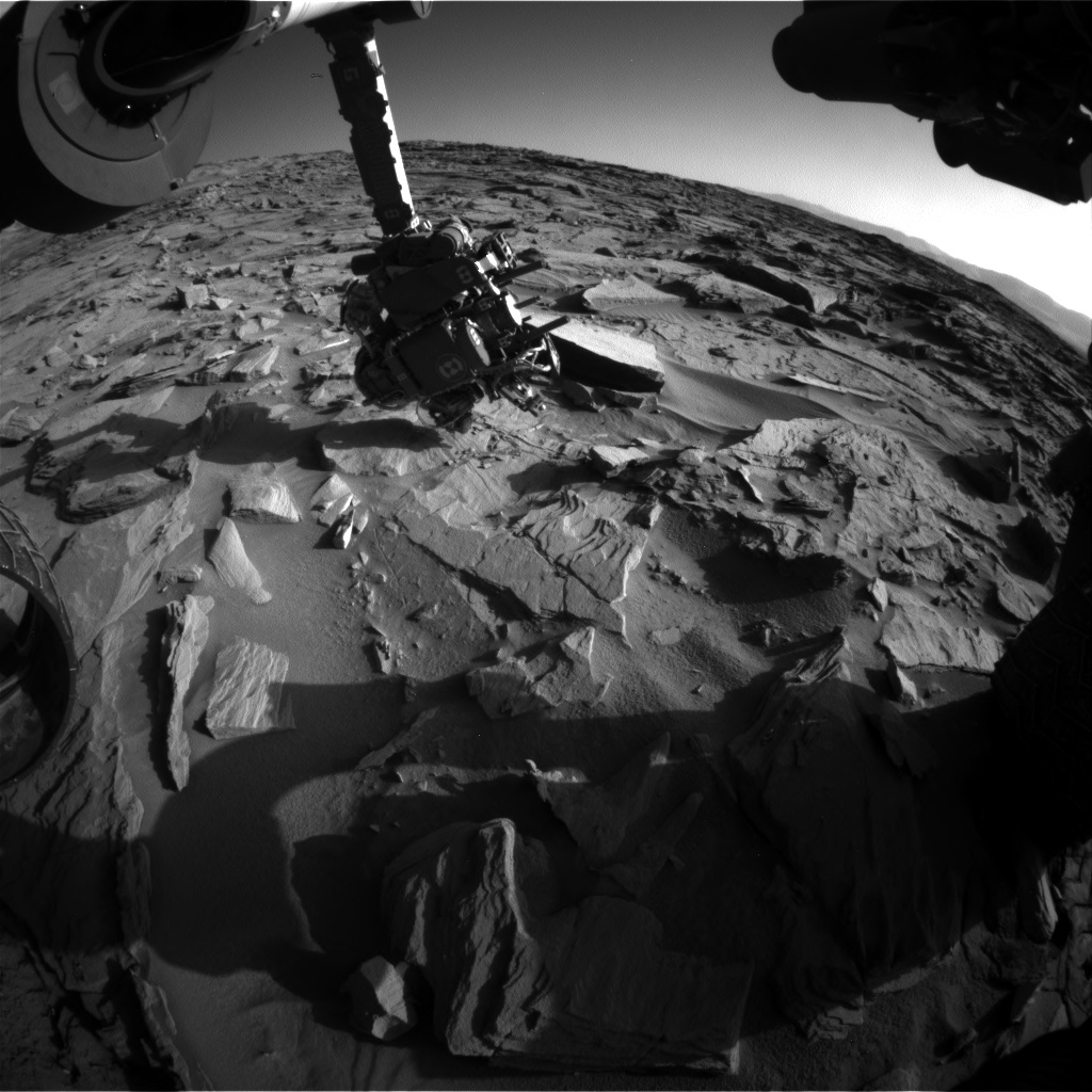 Nasa's Mars rover Curiosity acquired this image using its Front Hazard Avoidance Camera (Front Hazcam) on Sol 1287, at drive 1994, site number 53