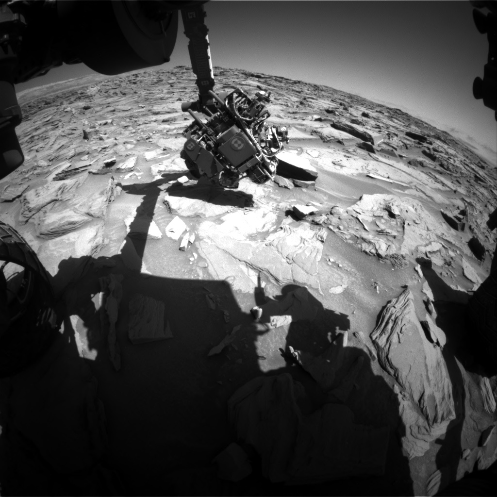 Nasa's Mars rover Curiosity acquired this image using its Front Hazard Avoidance Camera (Front Hazcam) on Sol 1288, at drive 1994, site number 53