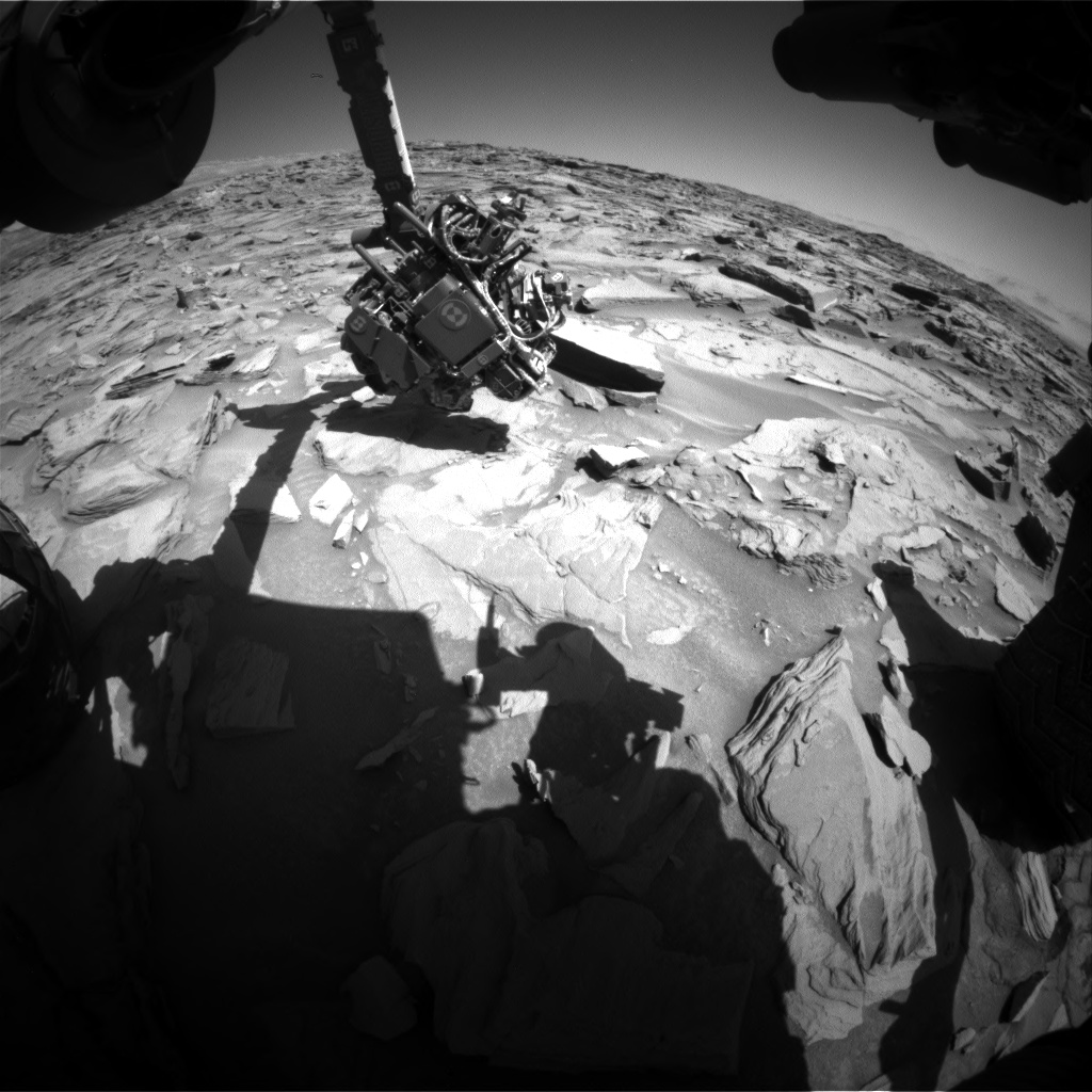 Nasa's Mars rover Curiosity acquired this image using its Front Hazard Avoidance Camera (Front Hazcam) on Sol 1288, at drive 1994, site number 53
