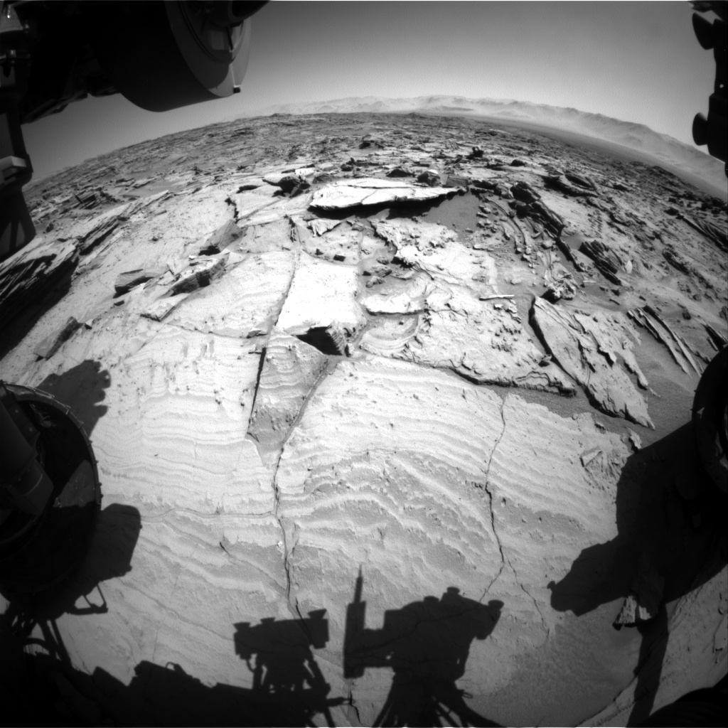 Nasa's Mars rover Curiosity acquired this image using its Front Hazard Avoidance Camera (Front Hazcam) on Sol 1292, at drive 2406, site number 53