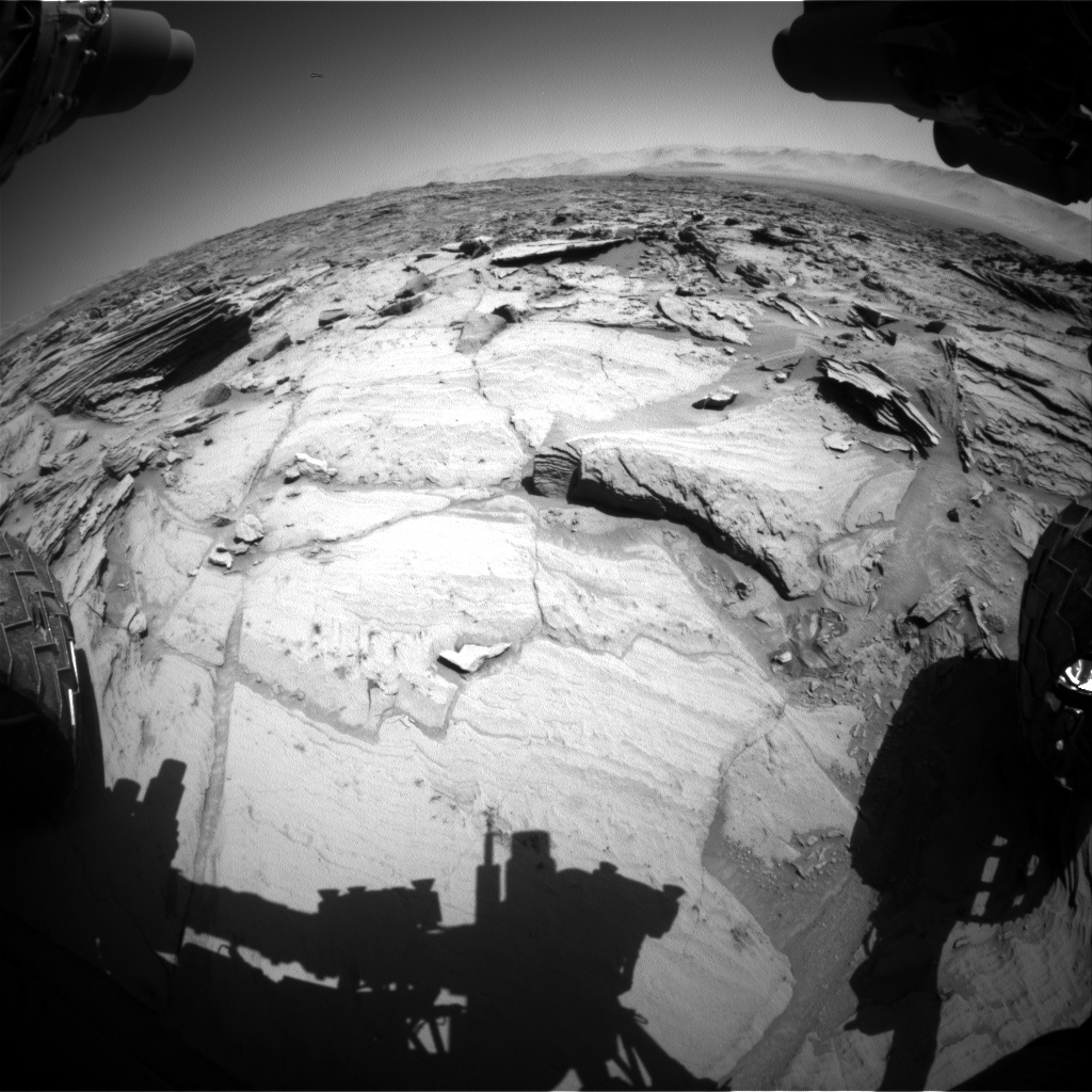 Nasa's Mars rover Curiosity acquired this image using its Front Hazard Avoidance Camera (Front Hazcam) on Sol 1292, at drive 2394, site number 53