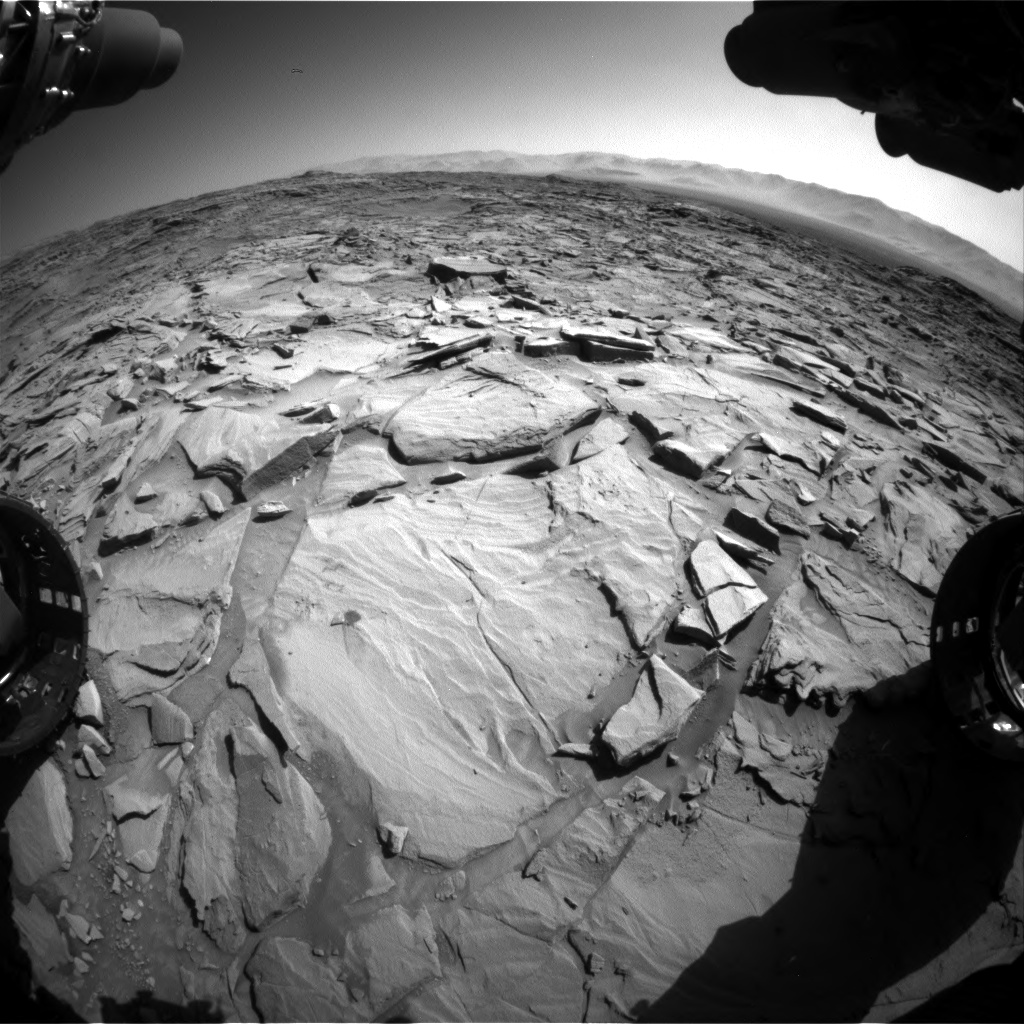 Nasa's Mars rover Curiosity acquired this image using its Front Hazard Avoidance Camera (Front Hazcam) on Sol 1294, at drive 2578, site number 53