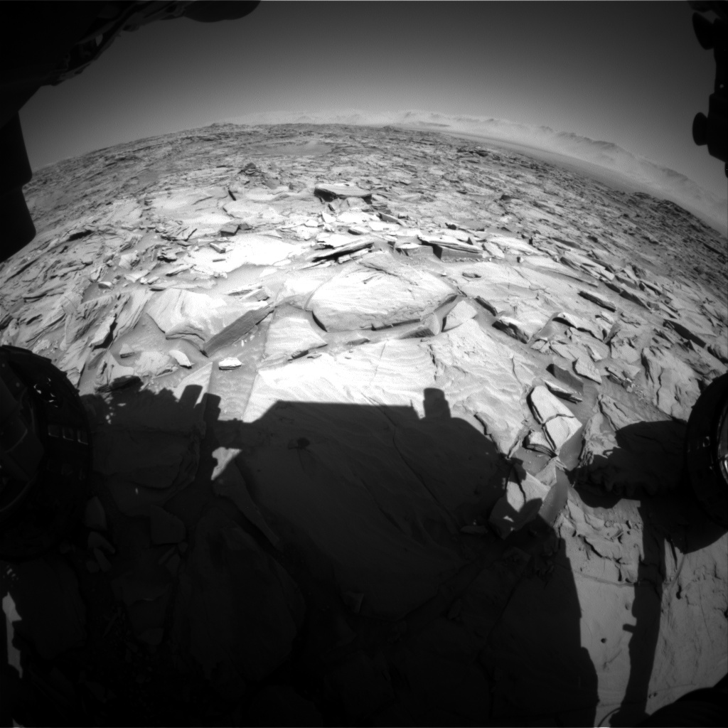 Nasa's Mars rover Curiosity acquired this image using its Front Hazard Avoidance Camera (Front Hazcam) on Sol 1296, at drive 2578, site number 53