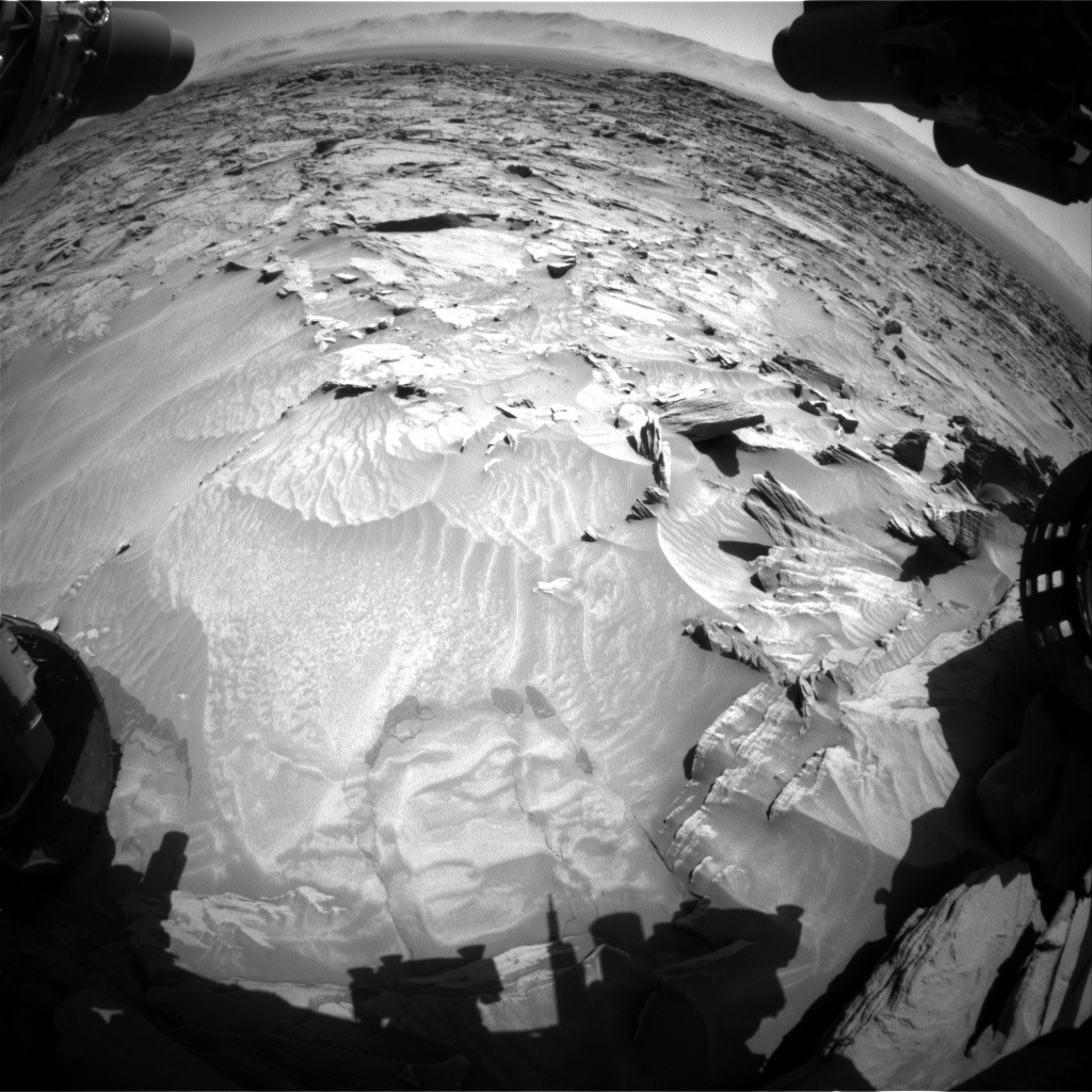 Nasa's Mars rover Curiosity acquired this image using its Front Hazard Avoidance Camera (Front Hazcam) on Sol 1297, at drive 2644, site number 53